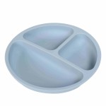 Talerzyk silikonowy  z podziałką niebieski gołębi