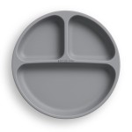 Talerzyk silikonowy z podziałką i przyssawkami ciemny szary