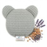 TERMOFOR Z PESTEK WIŚNI Z LAWENDĄ MIŚ WAFEL 180g  SZARY