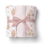PIELUSZKI MUŚLINOWE 70x70cm 3pack. RÓŻ