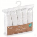 BL304 5904501653046 PIELUSZKI MUŚLINOWE 40x40cm 5pack. białe Bocioland